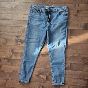 American Eagle Outfitters Women's Light Blue Skinny Jeans Jegging 16 Short